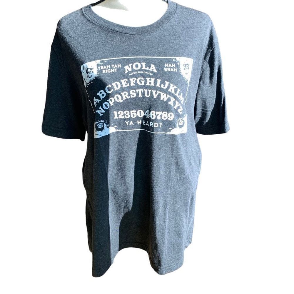 Ouija Board NOLA T-Shirt Black w/ White Graphic New Orleans Theme XL Bella Canva